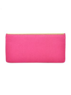 fuchsia and gold silk clutch - 9792228 - Standard Image - 6