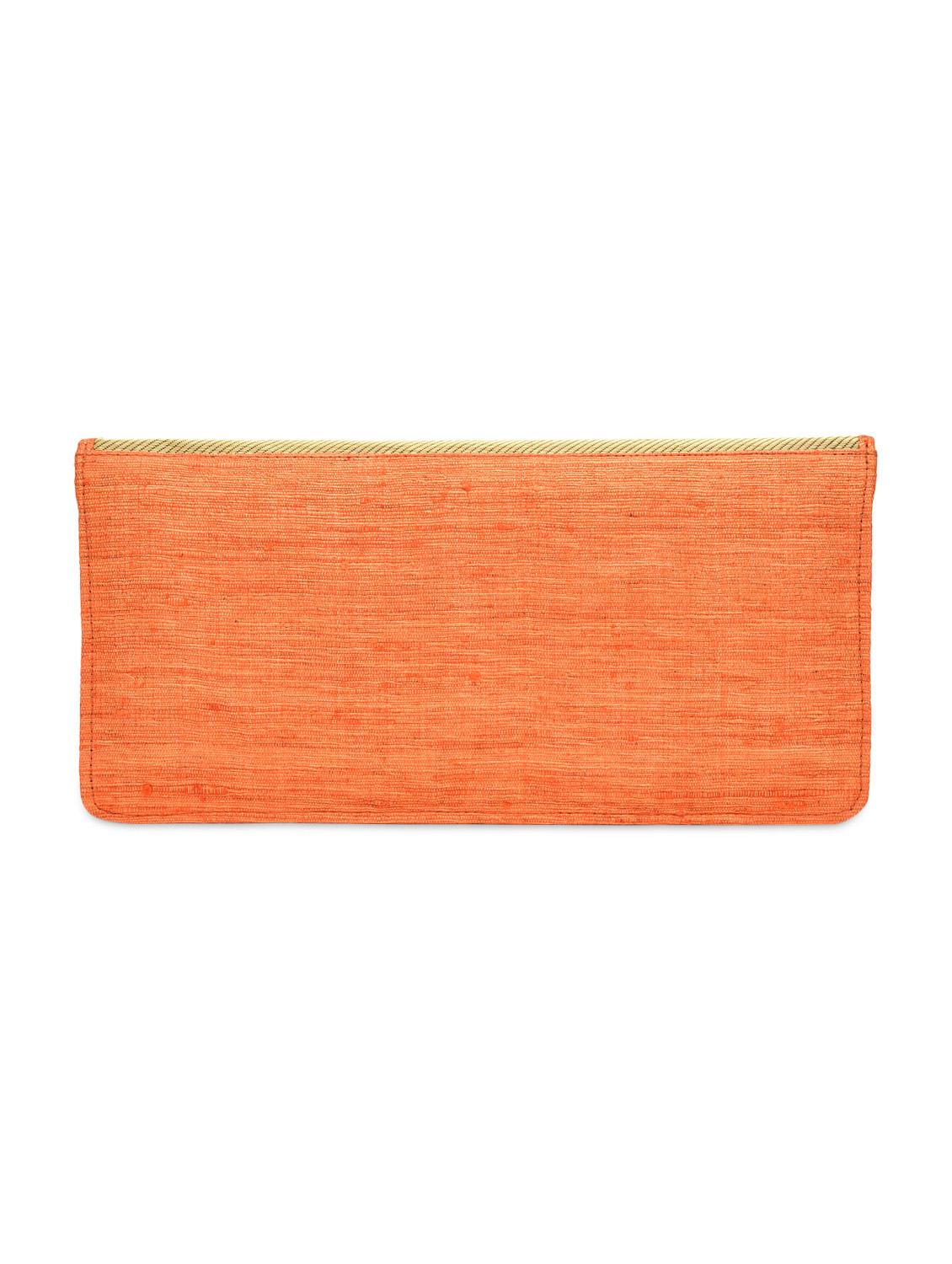 peach and gold silk sling bag - 9792229 - Zoom Image - 6