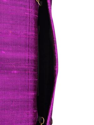 purple and gold silk sling bag - 9792230 - Standard Image - 3
