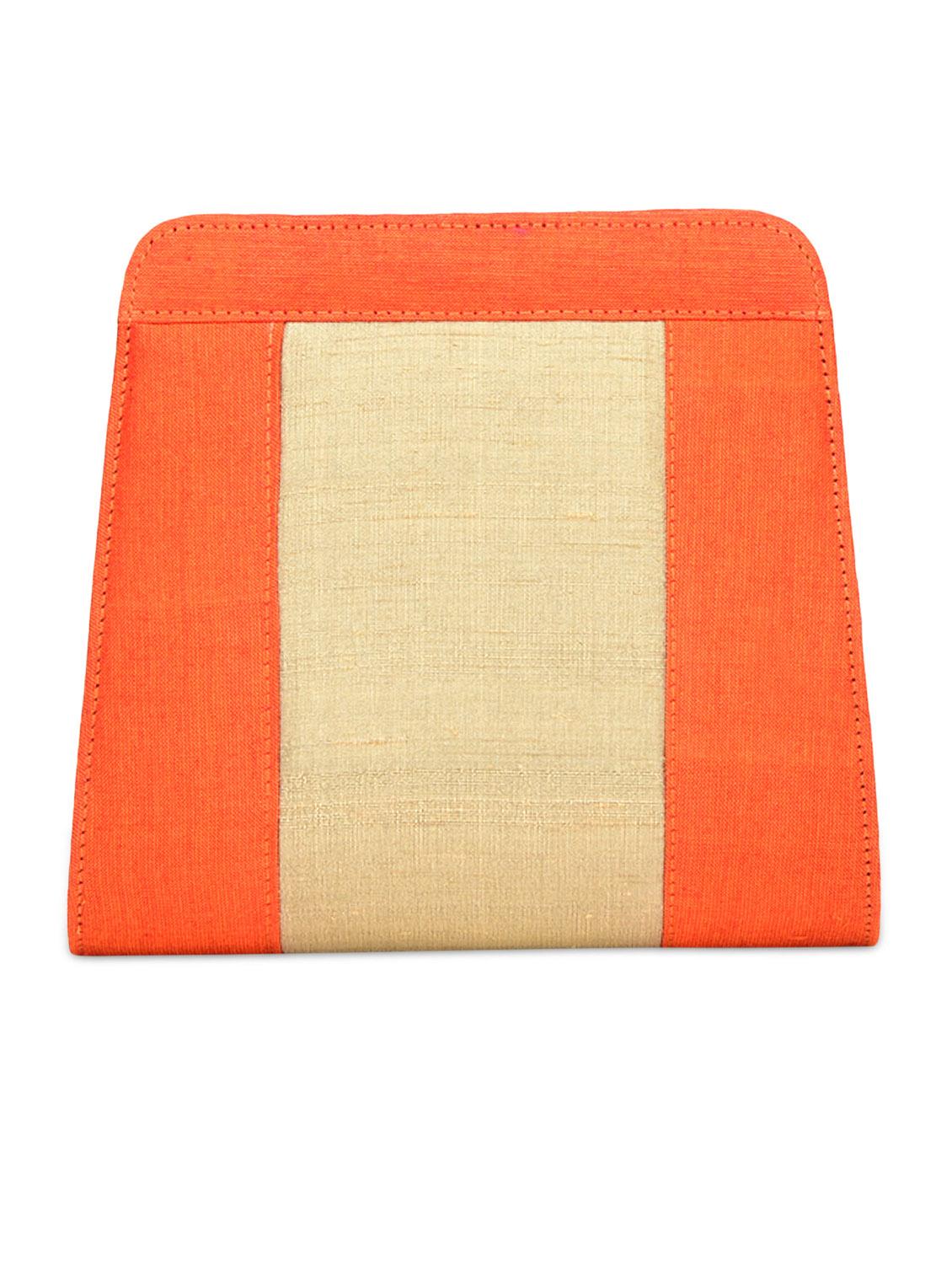 orange and gold silk sling bag - 9792246 - Zoom Image - 6
