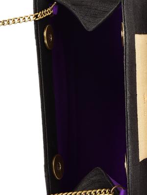 black and gold silk sling bag - 9792248 - Standard Image - 3