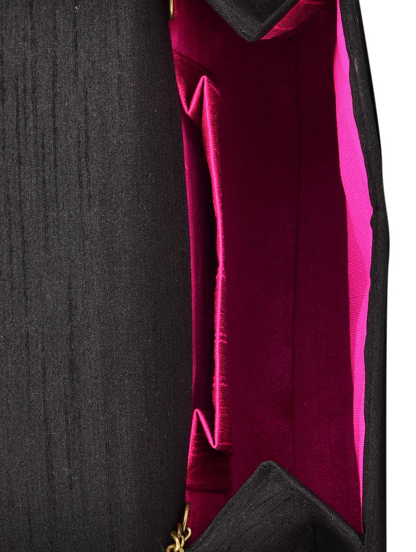 black brocade silk clutch - 9792259 - Zoom Image - 3