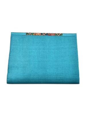 aqua blue brocade silk clutch - 9792260 - Standard Image - 6