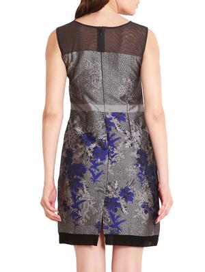 multi poly lycra, chiffon dress - 9794906 - Standard Image - 3