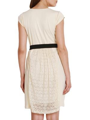 white polyster, lace dress - 9794917 - Standard Image - 3