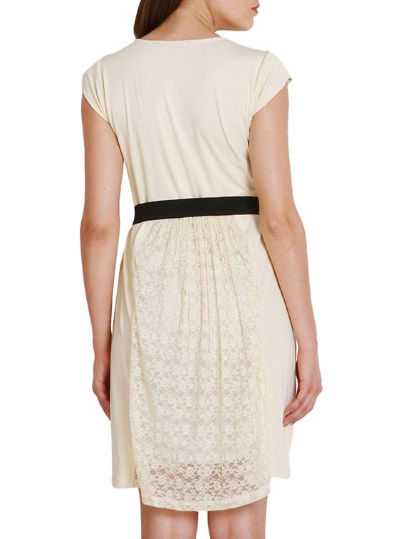 white polyster, lace dress - 9794917 - Zoom Image - 3