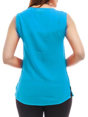 faux placket solid top - 9807127 - Standard Image - 3