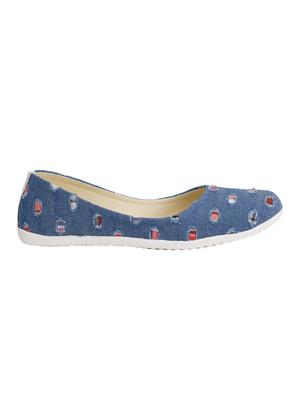 blue denim ballerinas - 9811151 - Standard Image - 3
