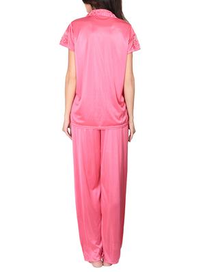 pink poly satin nightwear - 9813259 - Standard Image - 3
