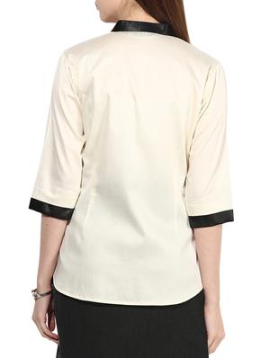 beige cotton shirt - 9821234 - Standard Image - 3