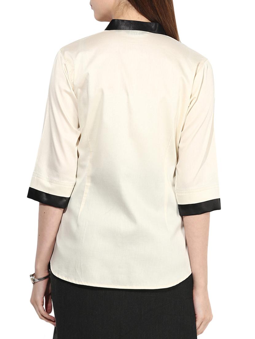 beige cotton shirt - 9821234 - Zoom Image - 3