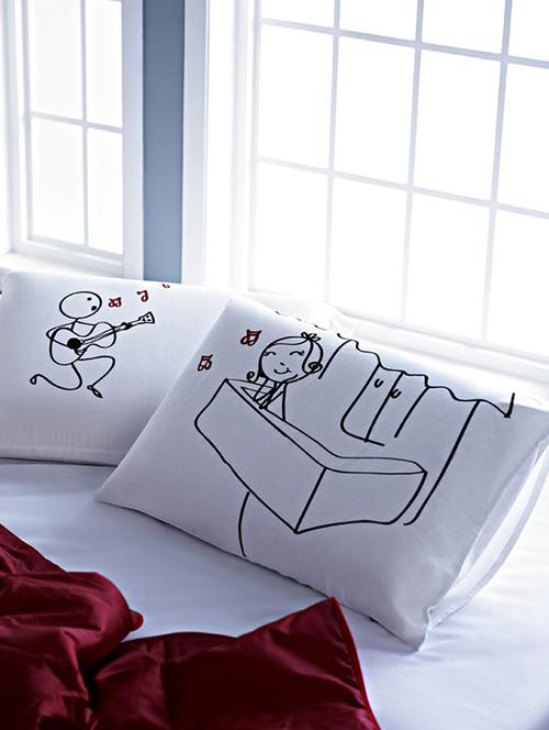 white printed cotton double bedsheet set - 9823958 - Very Small Image - 1