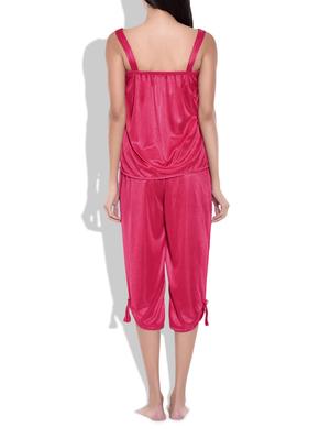 red poly satin nightwear set - 9834864 - Standard Image - 3