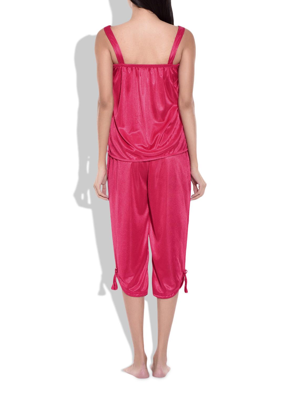 red poly satin nightwear set - 9834864 - Zoom Image - 3