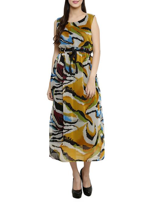 multicolour chiffon dress - 9840978 - Standard Image - 1