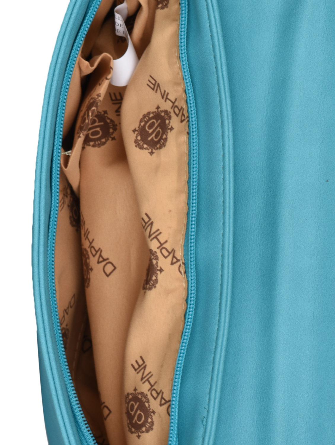blue Leatherette Cut Work Clutch - 985221 - Zoom Image - 3