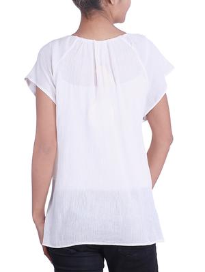 off white color cotton top - 9861070 - Standard Image - 3