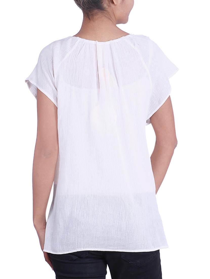 off white color cotton top - 9861070 - Zoom Image - 3
