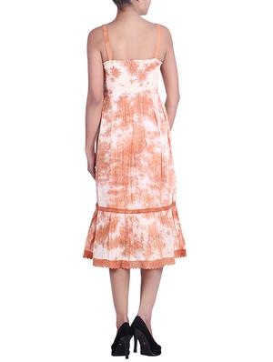 brown,cream color cotton dress - 9861114 - Standard Image - 3
