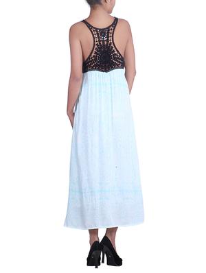 blue,white black color cotton dress - 9861115 - Standard Image - 3