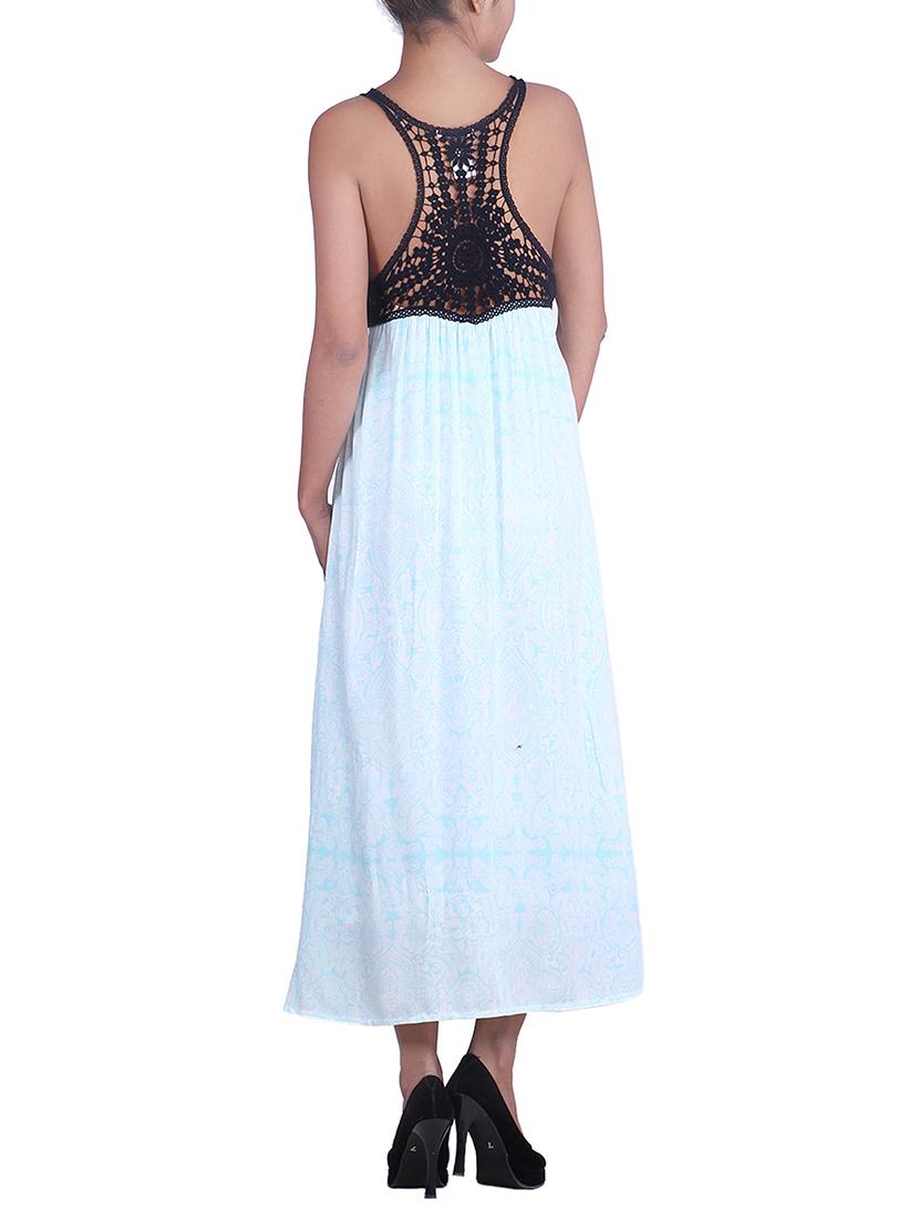 blue,white black color cotton dress - 9861115 - Zoom Image - 3