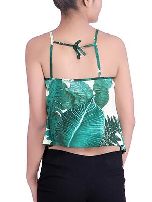 green printed cotton top - 9861163 - Standard Image - 3