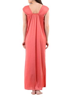 pink color cotton nighty - 9863467 - Standard Image - 3
