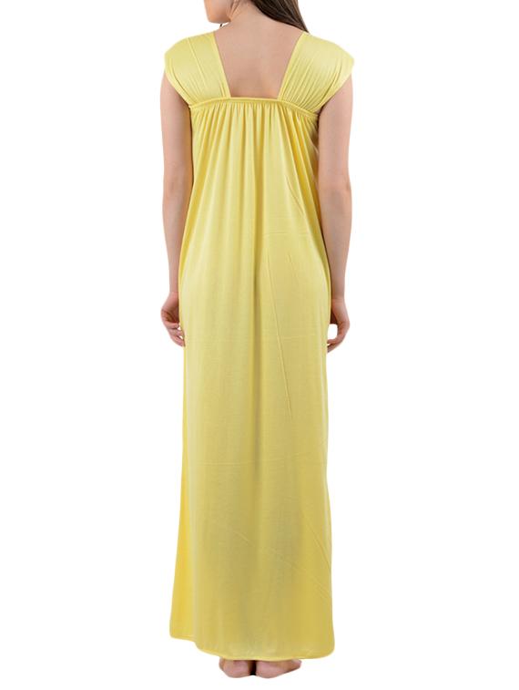 yellow color cotton nighty - 9863468 - Zoom Image - 3