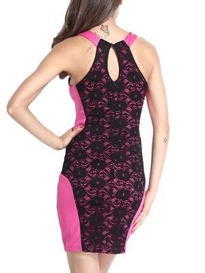 pink blend plain dress - 9879984 - Standard Image - 3