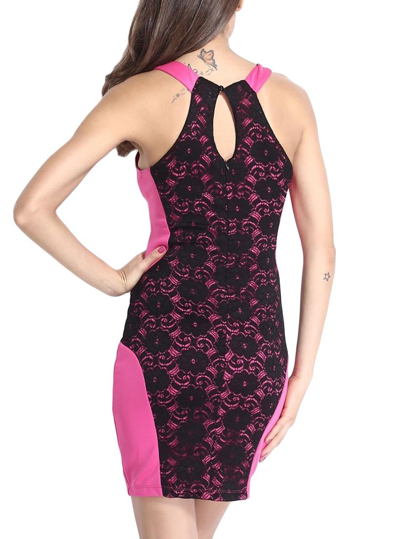 pink blend plain dress - 9879984 - Zoom Image - 3