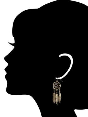 gold metal alloy earring - 9884948 - Standard Image - 3