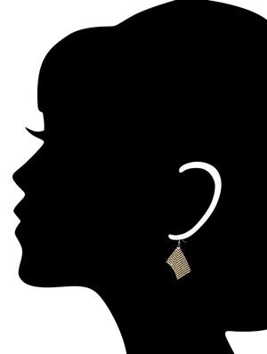 jeweled gold dangling earring - 9885174 - Standard Image - 3