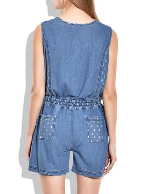 blue cotton jumpsuit - 9899935 - Standard Image - 3