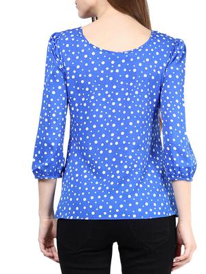 the vanca cobalt blue polka dotted top - 9932824 - Standard Image - 3