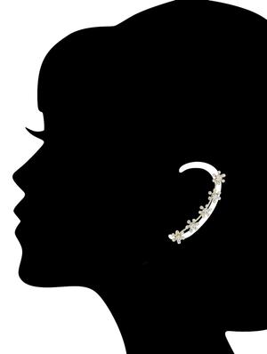 white embellished earrings - 9934725 - Standard Image - 3