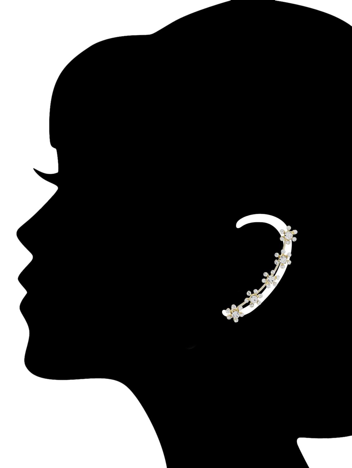 white embellished earrings - 9934725 - Zoom Image - 3