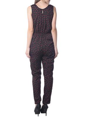 black polyester jumpsuit - 9950341 - Standard Image - 3