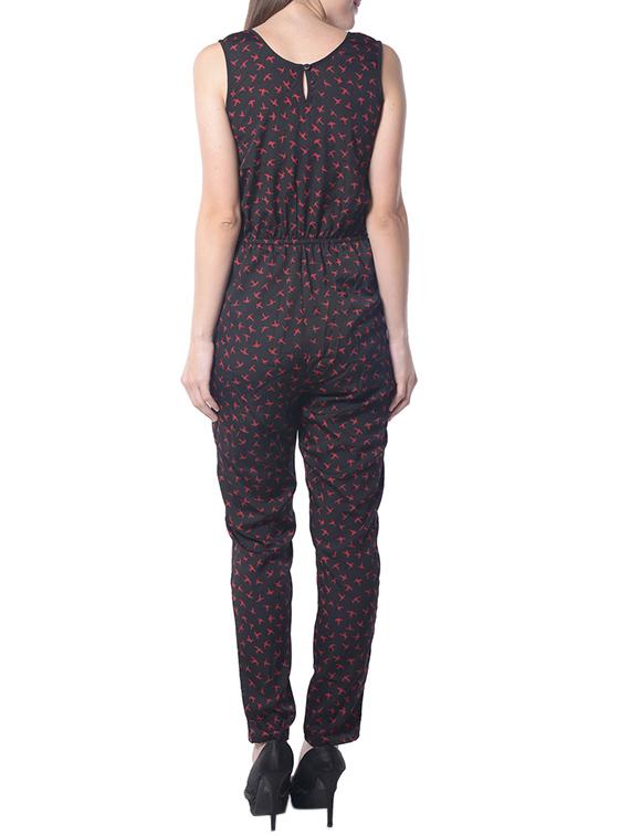 black polyester jumpsuit - 9950341 - Zoom Image - 3