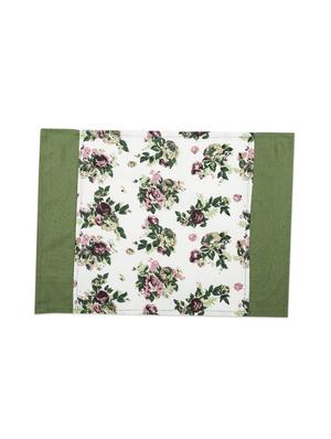 dekor world green floral printed table cover with place mat (pack of 5 pcs) - 9959789 - Standard Image - 3