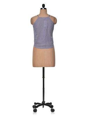 blue & white stripped top with shoulder straps - 997115 - Standard Image - 3