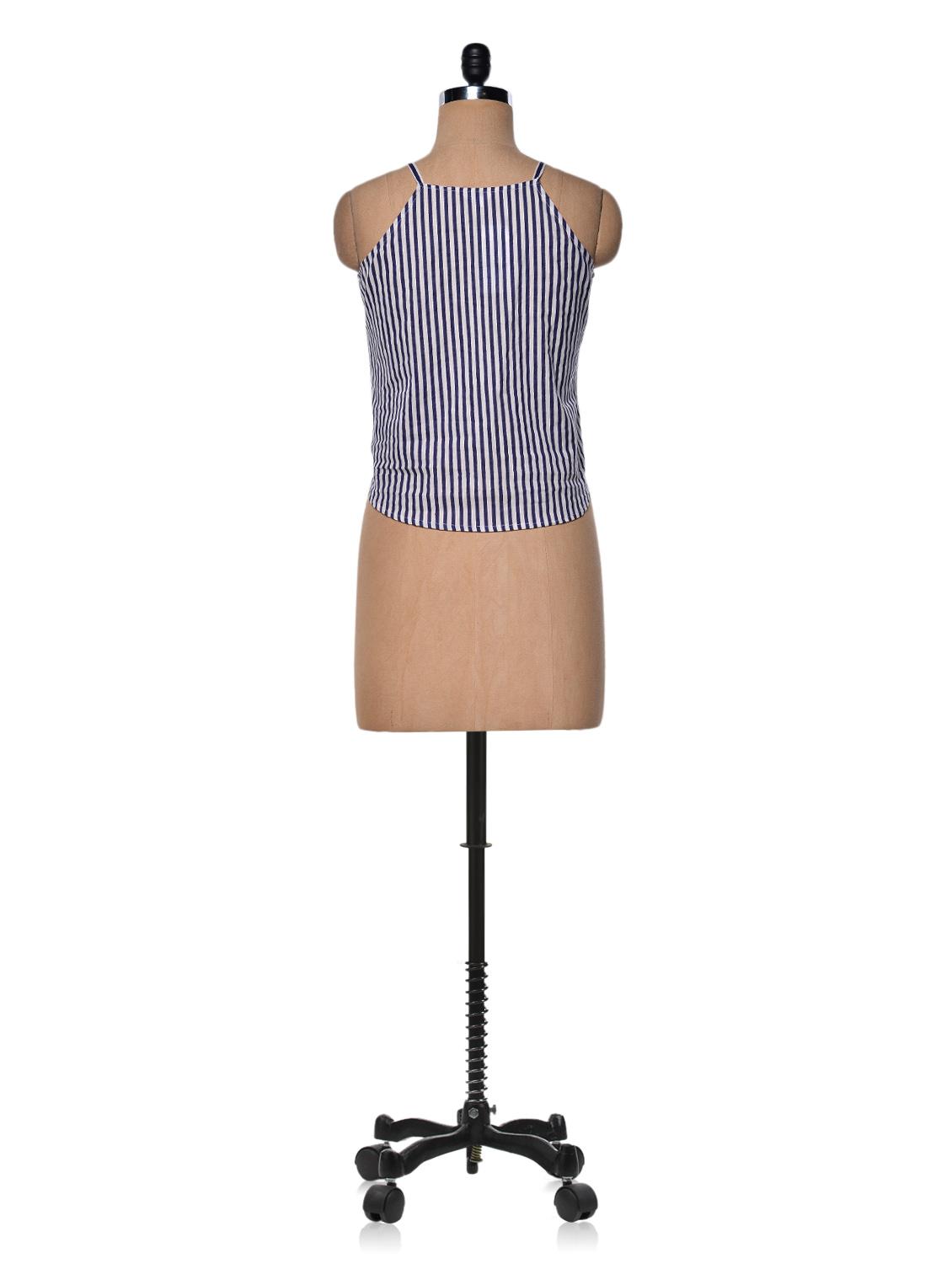 blue & white stripped top with shoulder straps - 997115 - Zoom Image - 3