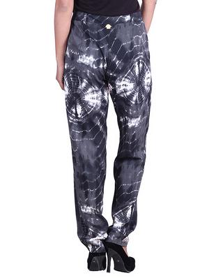 black,grey crepe harem pants - 9973666 - Standard Image - 3