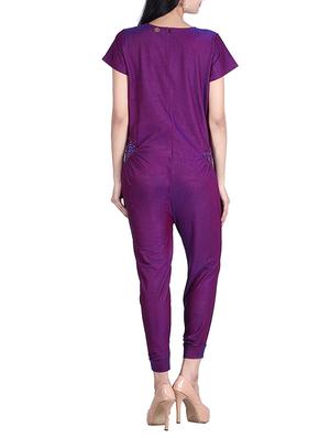 Shimmery purple embellished jumpsuit - 9973667 - Standard Image - 3