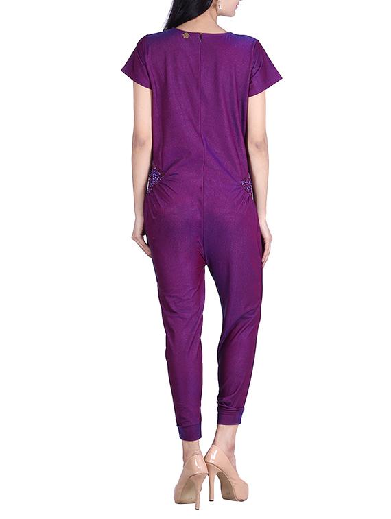 Shimmery purple embellished jumpsuit - 9973667 - Zoom Image - 3