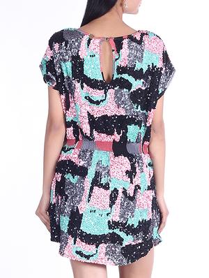 Multicoloured sequin embellished dress - 9973738 - Standard Image - 3