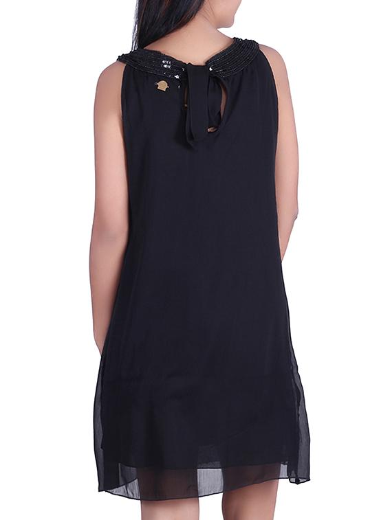 black chiffon dress - 9973780 - Zoom Image - 3