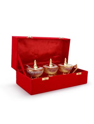 gold , silver brass decorative tray and bowl - 9985725 - Standard Image - 6