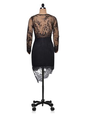 black lace net evening dress - 999131 - Standard Image - 3
