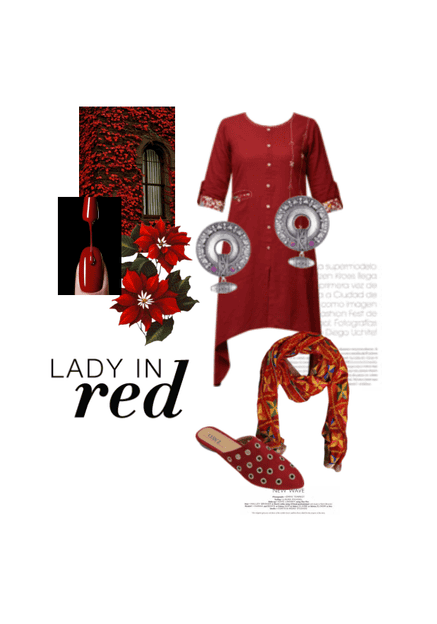 Lady in red