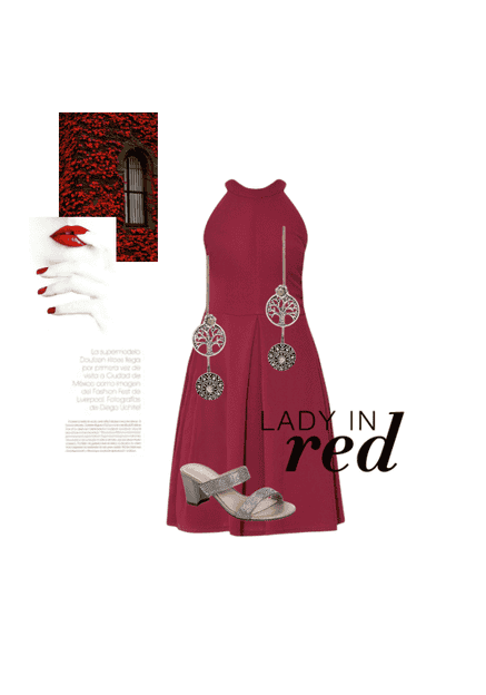Lady in red
